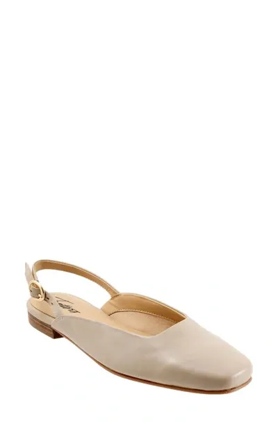 Trotters Holly Slingback Flat In Beige