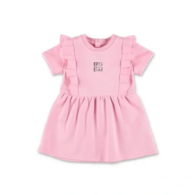 Givenchy Abito Fucsia In Felpa Di Cotone Baby Girl