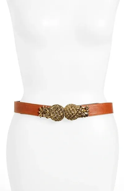 Raina Pina Leather Belt In Brown