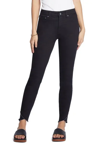 Hint Of Blu Brilliant High Waist Ankle Skinny Jeans In True Black