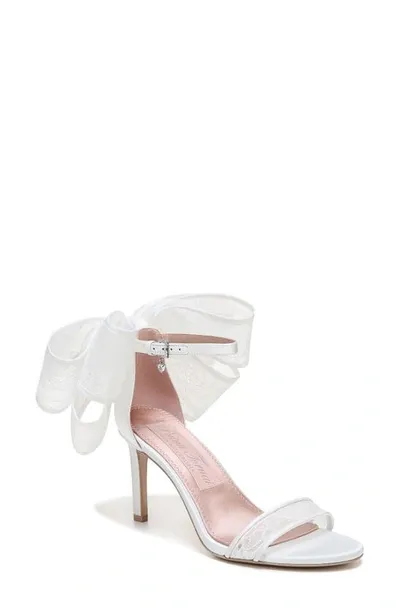 Naturalizer Pnina Tornai For  Amour Ankle Strap Sandal In White Lace,satin