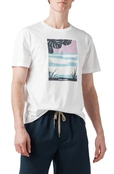 Rodd & Gunn Midday Sport Fit Cotton Graphic Tee In Snow