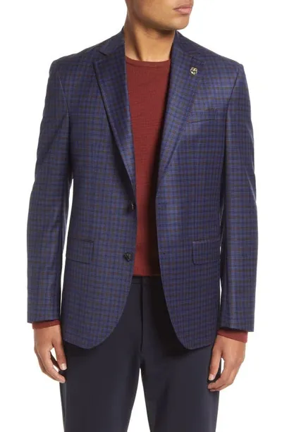 Ted Baker Karl Slim Fit Stretch Wool Sport Coat In Blue