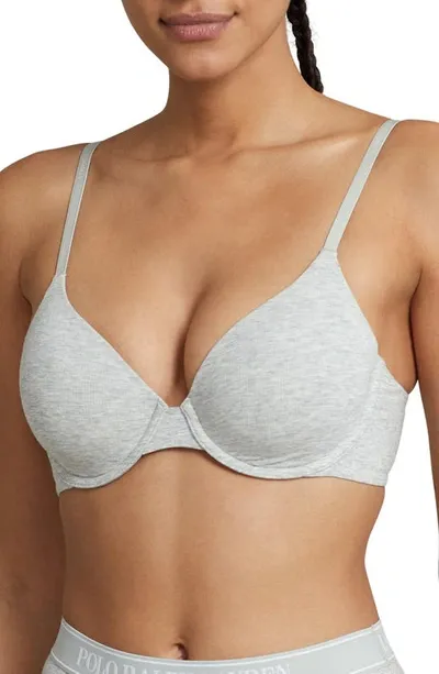 Polo Ralph Lauren Underwire T-shirt Bra In Grey