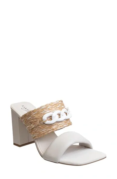 Naked Feet Propriety Slide Sandal In White