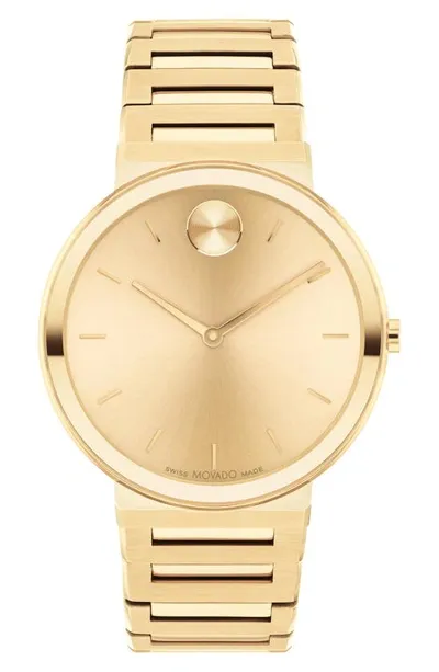 Movado Men's Bold Evolution Bracelet Watch In Gold