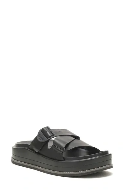 Chaco Townes Platform Crisscross Slide Sandal In Black