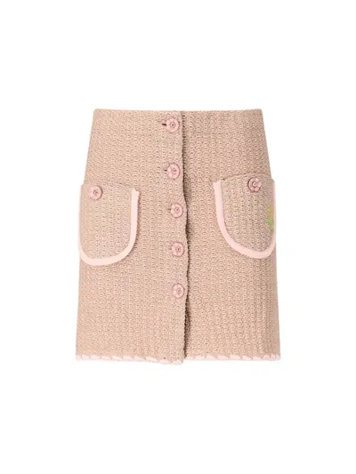 Cormio Chiara Biege Knit Skirt In Beige