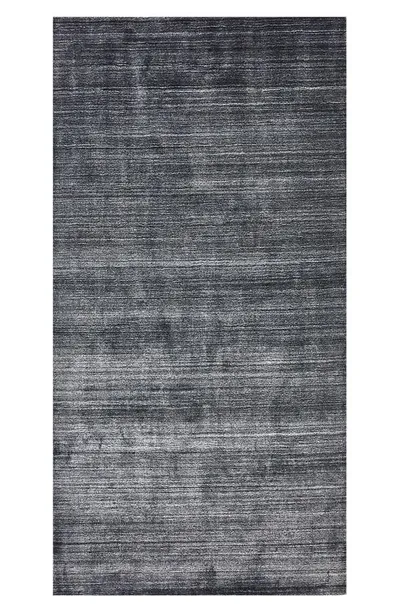 Solo Rugs Harbor Handmade Wool Blend Area Rug In Dark Gray