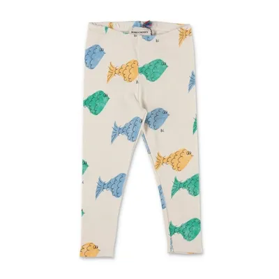 Bobo Choses Leggings Avorio In Cotone Baby Girl