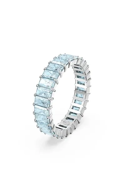 Swarovski Matrix Eternity Ring In Aqua