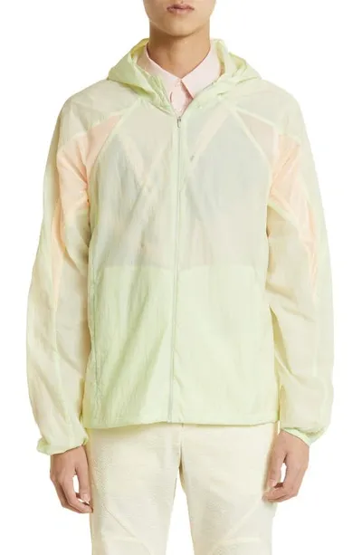 Post Archive Faction Transparent-design Hooded Jacket In Green