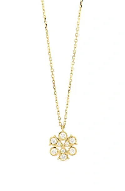 Bony Levy Maya Diamond Cluster Pendant Necklace In 18k Yellow Gold