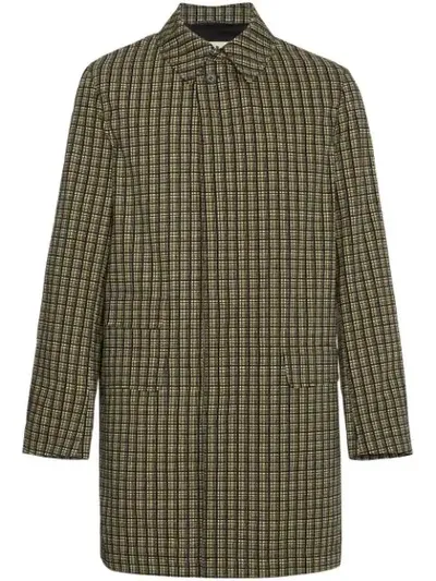 Marni Checked Coat In 002s Black Multi