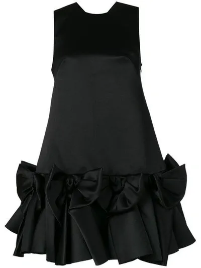 Viktor & Rolf Bow Volant Mini Dress In Black