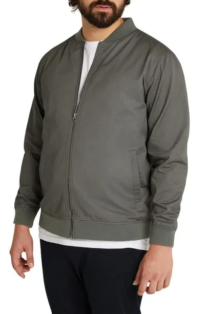 Johnny Bigg Dougie Cotton Bomber Jacket In Sage