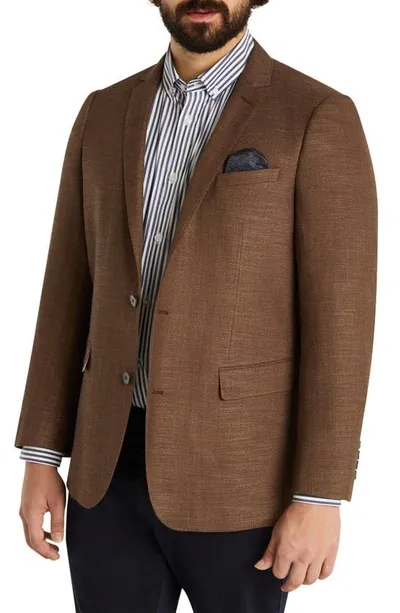 Johnny Bigg Hart Mélange Regular Fit Blazer In Coffee