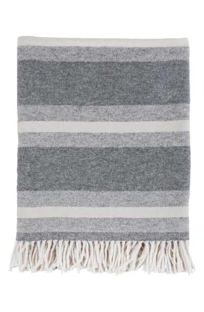 Pom Pom At Home Alpine Throw In Grey Ivory