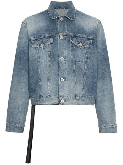 Ben Taverniti Unravel Project Unravel Project Unravel Snake Print Denim Jacket In Blue