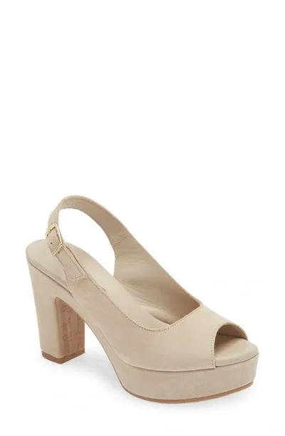 Cordani Tyler Peep Toe Slingback Pump In Visone Suede