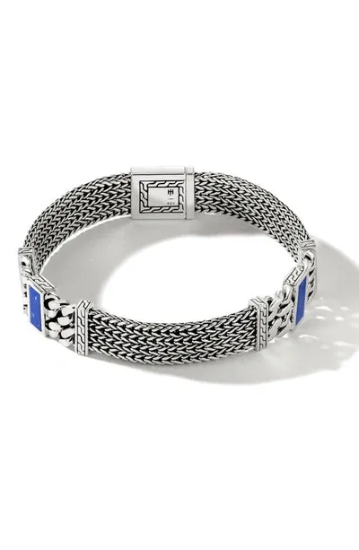 John Hardy Classic Chain Station Bracelet In Blue