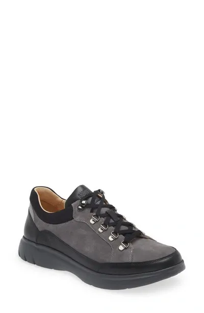 Samuel Hubbard Performance Walker Walking Shoe In Dark Grey Suede