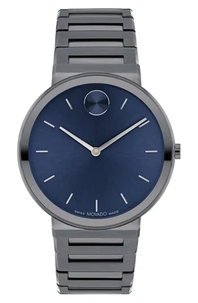 Movado Men's Bold Horizon Stainless Steel Bracelet Watch/40mm In Blue