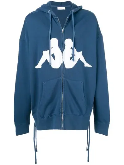 Faith Connexion Logo Print Hoodie In Blue