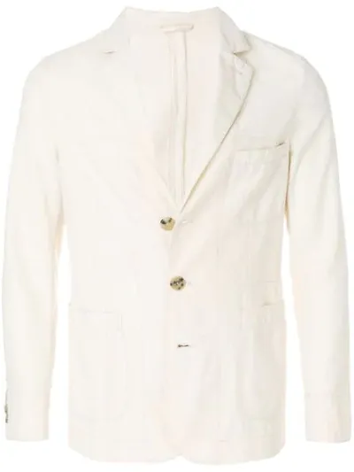 Fortela Single-breasted Blazer Jacket In Neutrals