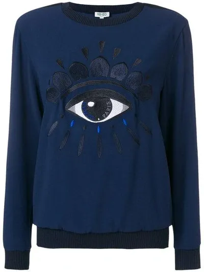 Kenzo Eye Jumper In Blue