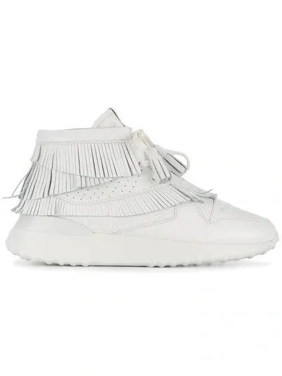 Tod's Flatform Hi-top Sneakers In White