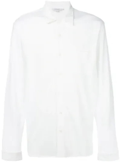 Sunspel Long Sleeve Shirt - White - Atterley