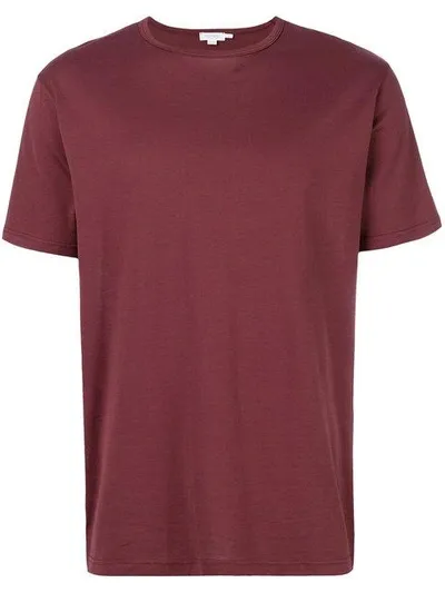 Sunspel Crew Neck T-shirt In Brown