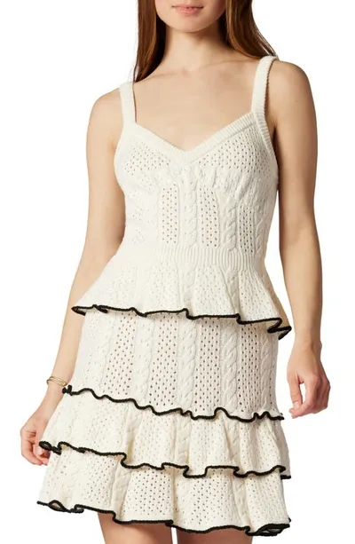 Joie Andie Knit Peplum Top In White