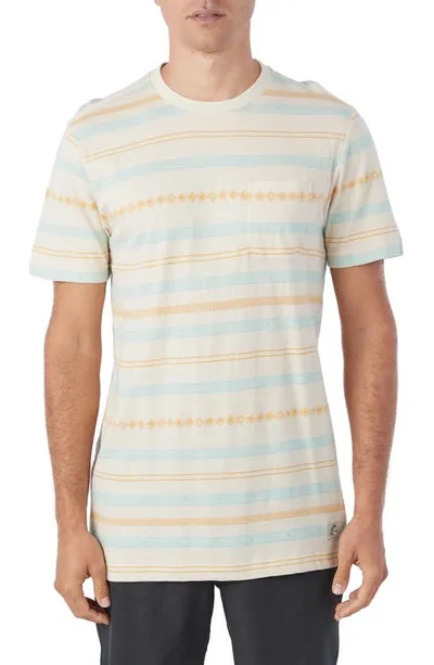 O'neill Brockton Stripe Pocket T-shirt In White