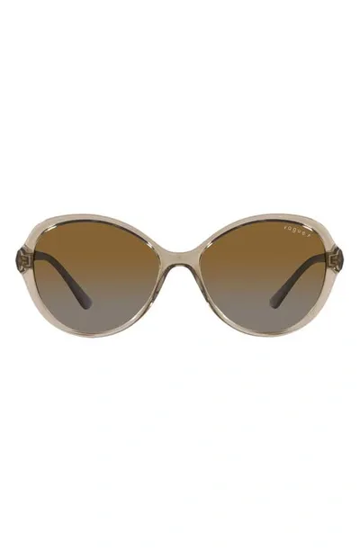 Vogue 57mm Gradient Butterfly Sunglasses In Transparen Grey