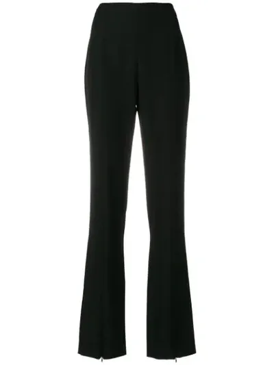 Courrèges High-waisted Flared Trousers In Black