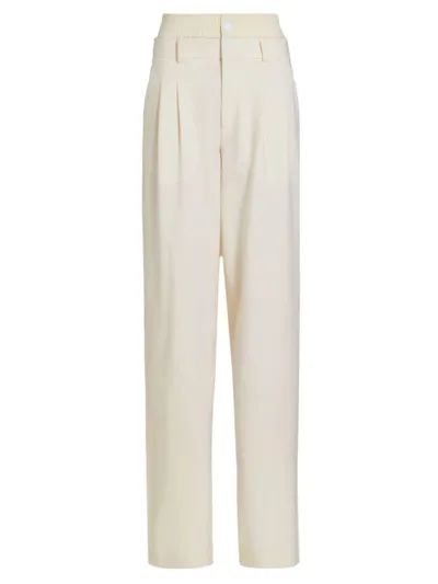 Monse Double-waist Straight-leg Trousers In Ivory