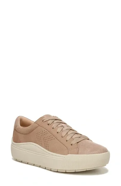 Dr. Scholl's Take It Easy Platform Sneaker In Taupe Suede