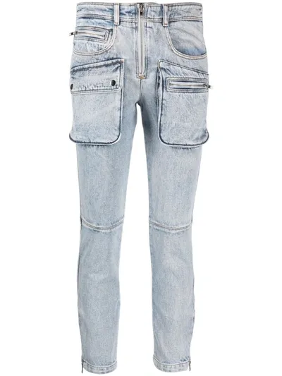 Isabel Marant Cenime Multi-pocket Straight-leg Jeans In Blue