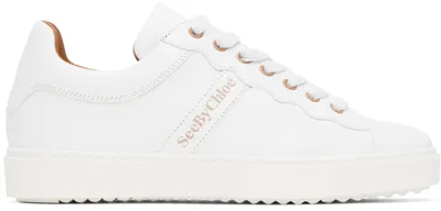 See By Chloé Essie Sneakers In White Leather In 110 Beige