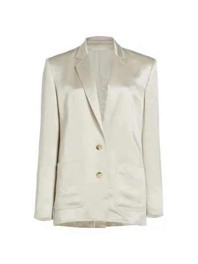 Helmut Lang Crinkled Jacket In Ivory