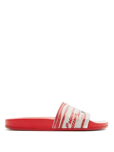 Vetements Multi-print Slides In Red