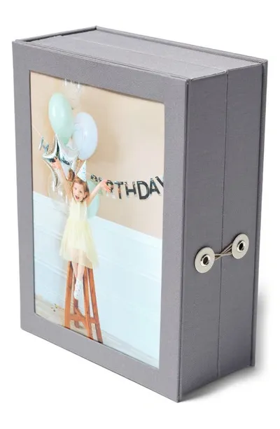 Savor Kids' Story Vault Keepsake Box In Slate, Neutral