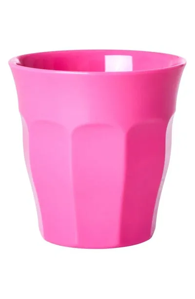 Rice Set Of Four Melamine Tumblers In Fuchsia