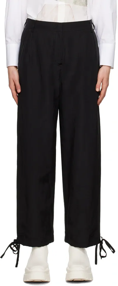 Msgm Black Cargo Trousers