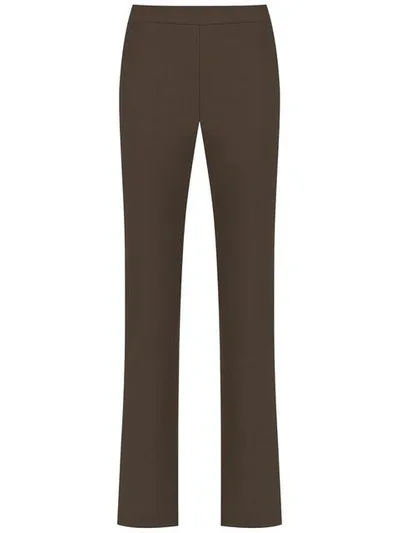 Gloria Coelho High Rise Straight-fit Trousers In Brown