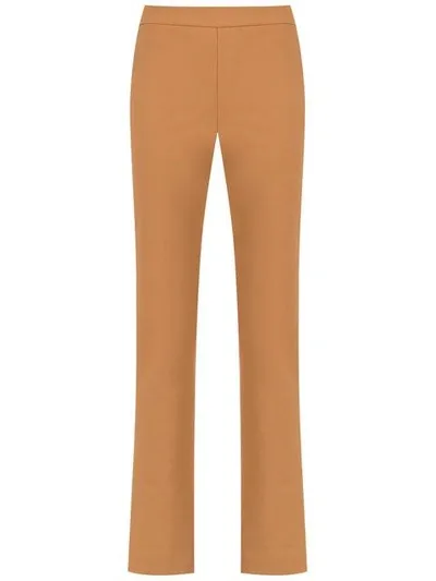 Gloria Coelho High Rise Straight-fit Trousers In Brown