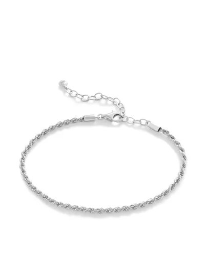 Monica Vinader Rope-chain Bracelet In Silver