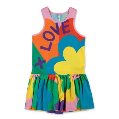 Stella Mccartney Kids'  Abito Multicolor In Jersey Di Cotone Bambina